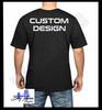 Custom Design Black T-Shirt Your Text-Logo-Design-Team 100%Cotton