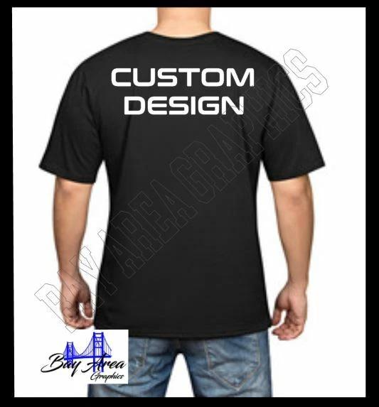 Custom Design Black T-Shirt your Text-Logo-Design-Team 100%Cotton S