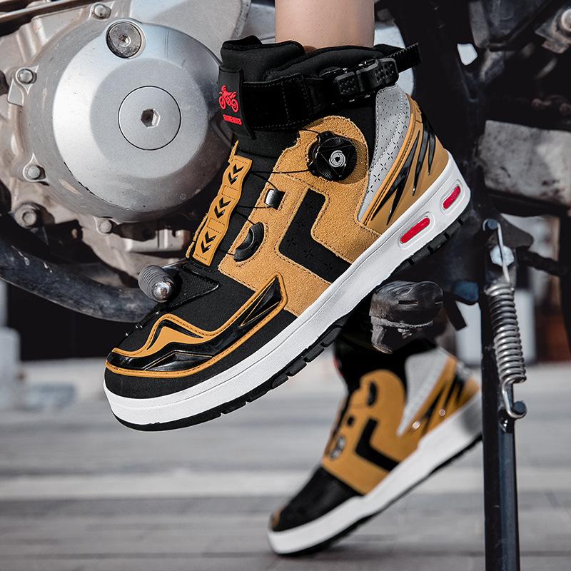 Cycling Shoes, Locomotive Shoes, Motorcycle Men's Riders, Four-season Off-road Locomotive Boots, Racing Short Boots, Four-season Motorcycle Travel