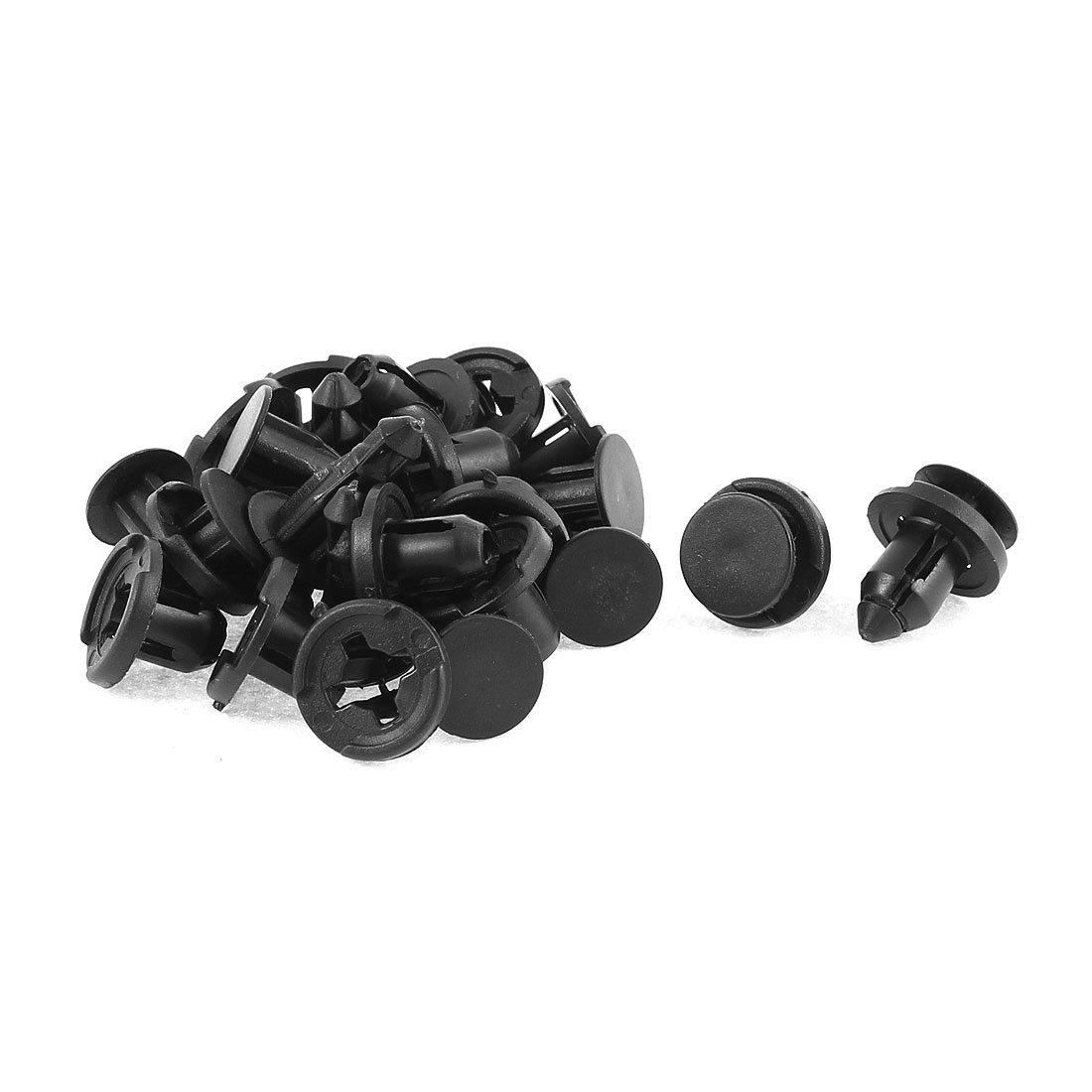 

uxcell Clip Rivet Fasteners Black Plastic Push for Honda 15pcs чёрный