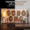DIY Mini Museum Silhouette Shadow Box Frame Kit with 9 Gold Frames 5 Figurines Custom Memory Display Case Frame for Anniversary Wedding