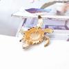 New Rhinestone Turtle Brooches For Women Vintage Enamel Pin Fashion Animal Accessories Creative Deisgn Vivid Jewelry