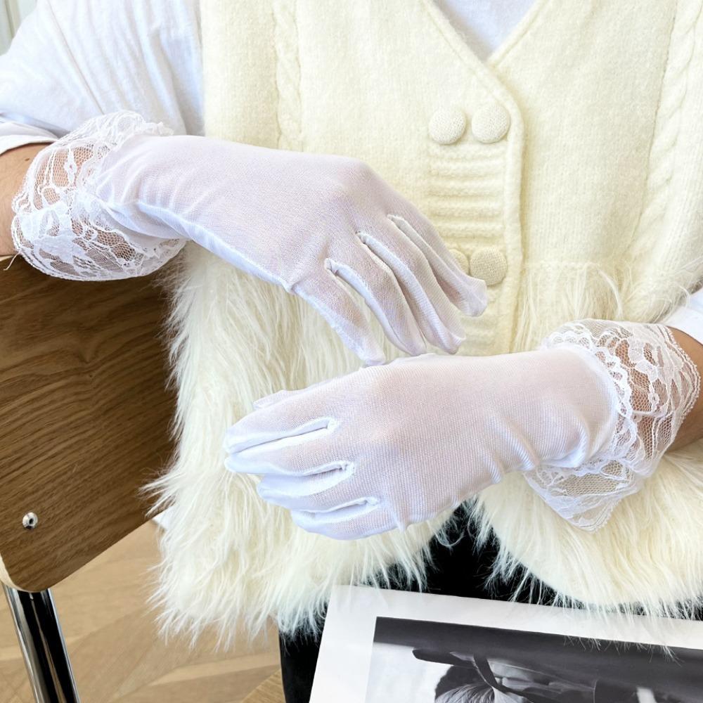 

Мереживні рукавички з захистом від УФ-променів, високоеластичні сонцезахисні рукавички 2024, рукавички для їзди верхи та водіння, літні D