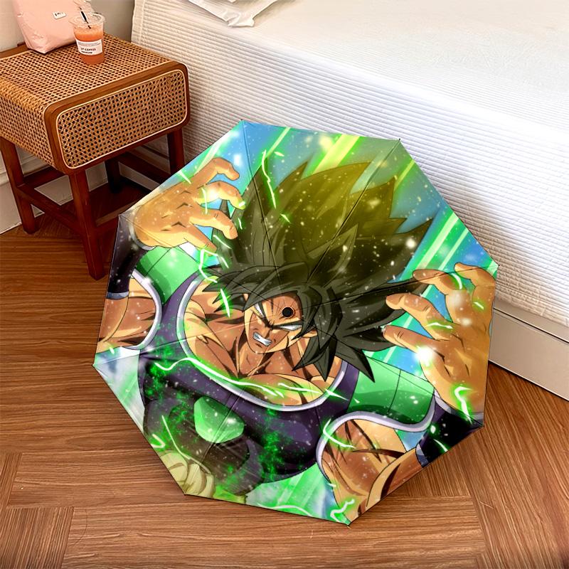 Dragon Ball Z Characters pattern, automatic folding umbrella, portable and foldable design, 8 ribs, a Christmas or birthday gift.
