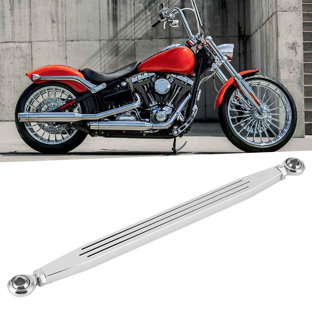 300mm 12in Stripe Long Type Gear Shift Arm Lever Linkage Link Rod Silver