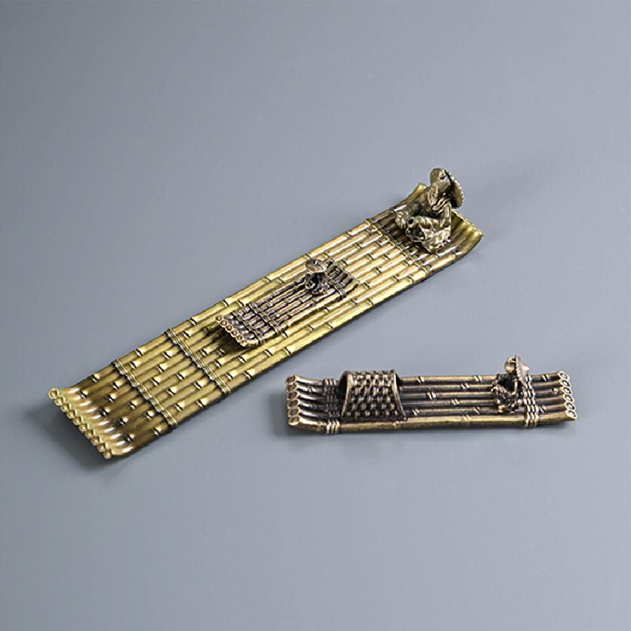 Alloy Bamboo Stick Holder, Jiang Taigong Fishing Incense Burner, Indoor Aromatherapy Stove Incense Holder Decoration