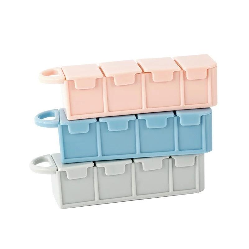 New Fashion Travel 4 Compartment Pill Box Medicine Tablet Holder Organizer Dispenser Case