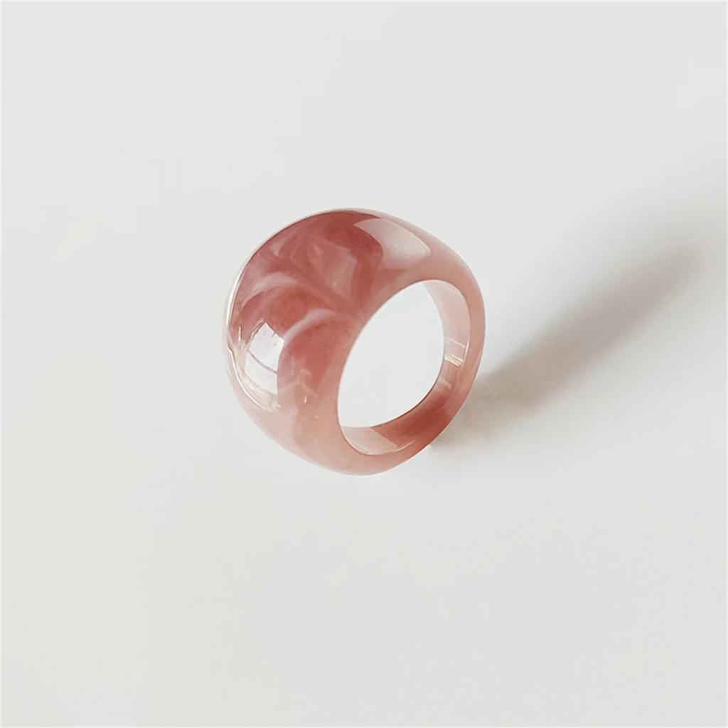 Neuer Vintage Ring für Damen Transparenter Bunter Acrylharz Ring Korea Mode Geometrischer Ästhetischer Schmuck Trend Punk Ringe
