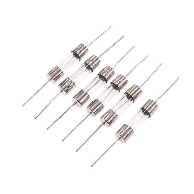 10PCS 5*20mm Axial Glass Fuse Fast Blow 250V With Lead Wire 5*20 F 0.5A/1A/2A/3A/3.15A/4A/5A/6.3A/10A/12A/15A/20A The Fuse Tube Fuse Holders1
