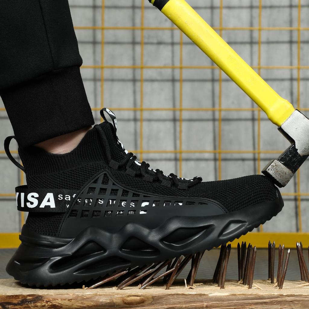 Pánská pracovní bezpečnostní obuv Pracovní tenisky proti propíchnutí Pánské nezničitelné pracovní boty Pánské boty Lehké pánské boty Bezpečnostní boty
