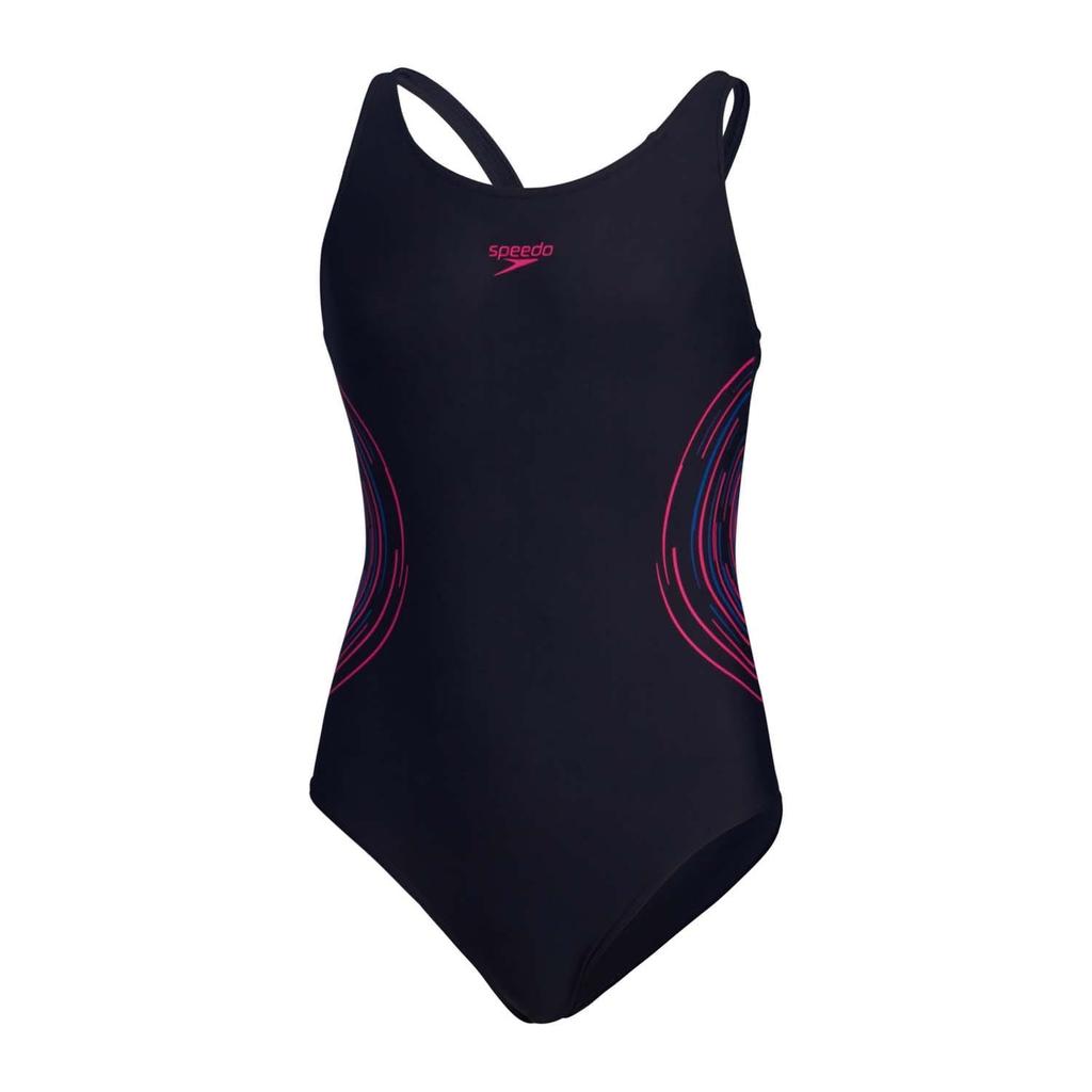 Speedo Girls Placement Muscleback One Piece Swimsuit