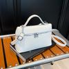 2026 New Women's Bag Fashionable, Fresh, Minimalist Solid Color Textured Single Shoulder Crossbody Handbag Small Square Bag