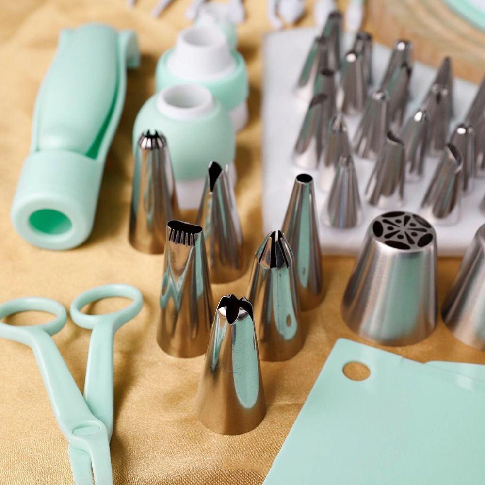 207Pcs Professional Pastry Turntable Kit Piping Nozzle Piping Bag Set  Dessert Pastry Making