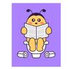 Cute Cartoon Animals In The Toilet Funny Prints Posters Canvas Painting Modern Wall Art Pictures Bathroom Living Room Home Decor