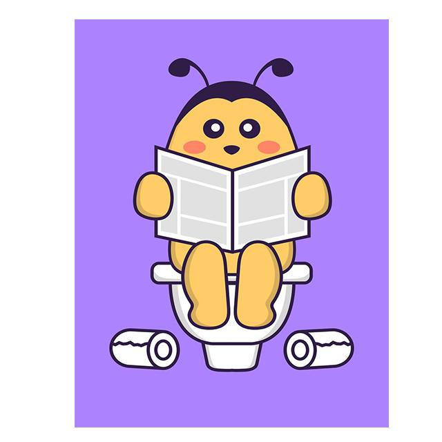 Cute Cartoon Animals In The Toilet Funny Prints Posters Canvas Painting Modern Wall Art Pictures Bathroom Living Room Home Decor