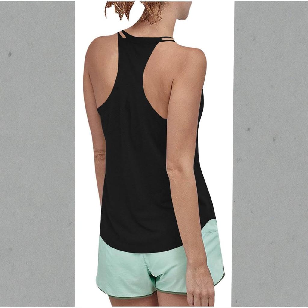 Women's  Strap Tank Tops Sexy Scoop Neck T Back Ruched Sleeveless Camisole Tops