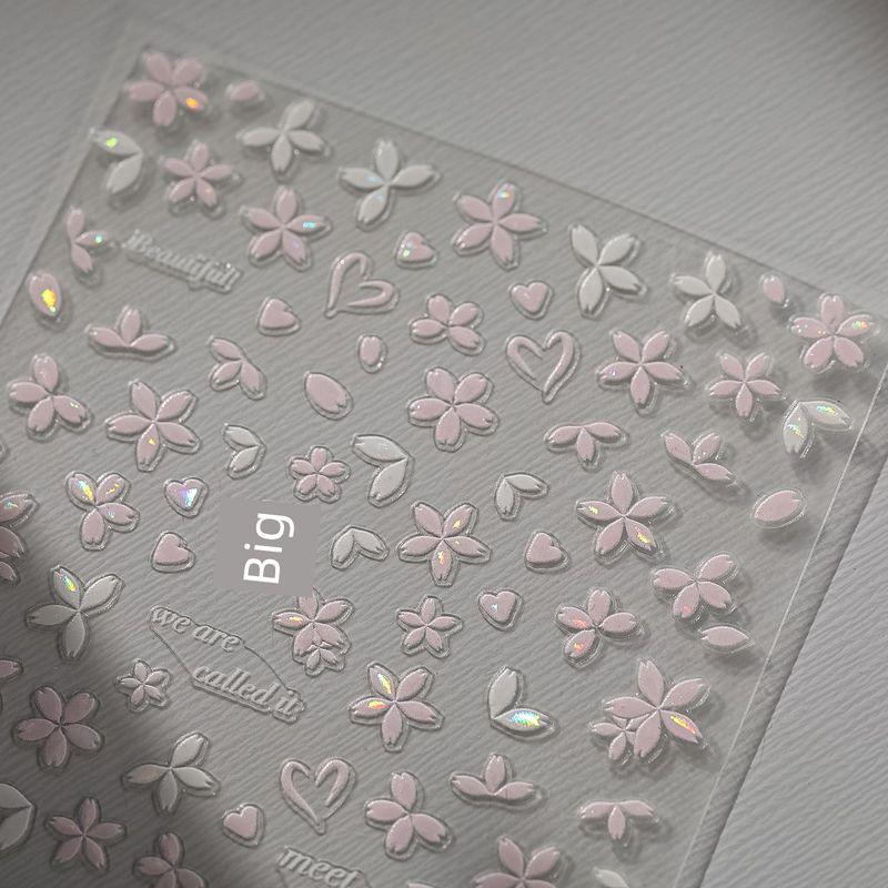 

Shell Light Cherry Blossom Nail Sticker Sweet Exquisite and Versatile Love Pink Petal Nail Adhesive Decal Jewelry Stickers Shell light cherry blossom stickers YT3656 2