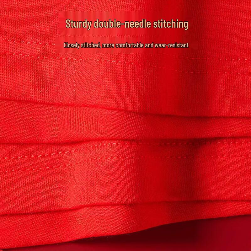 SEPTWOLVES Męskie Szczęśliwe Czerwone Bawełniane Bokserki