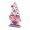 Patriotická stolní dekorace 4. července Dřevěný stolní středobod Dekorace dřevěného skřítka ke Dni nezávislosti Stolní dekorace pro oslavu Památného dne