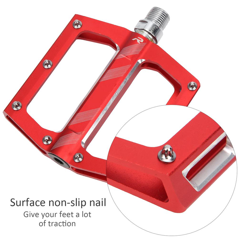 Mountain Bike Aluminum Alloy Bearings Pedal Road Cycling Flat Pedal Bike   Adapter Parts