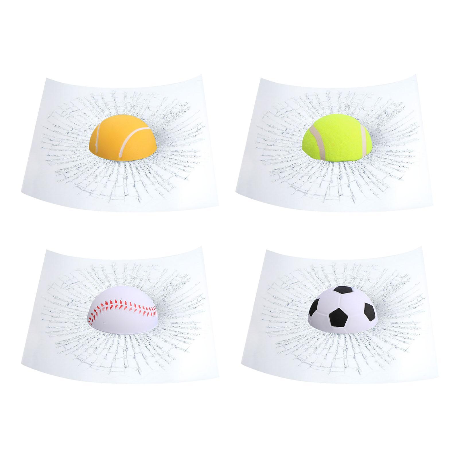 

3D шутка хитрая наклейка на разбитое стекло универсальная смешная стилистика автомобиля креативная наклейка на окно автомобиля мяч в окно автомобиля ударяется наклейка Yellow Tennis Ball