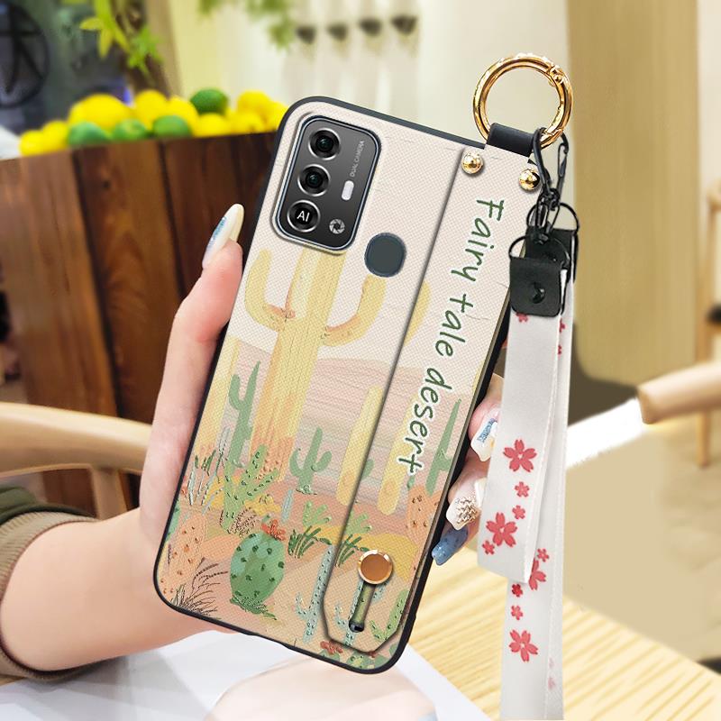 Silicone Dirt-resistant Phone Case For ZTE Blade A53 Pro Fashion Design Wristband Waterproof Phone Holder Anti-knock