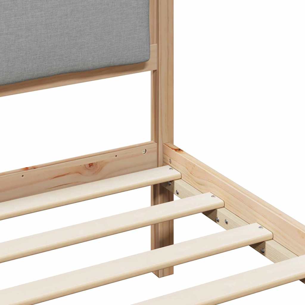 Bed Frame with Headboard Light Grey 90 x 190 cm Fabric