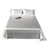 Glossy Satin Silk Bed Sheet With 2 Pillowcase Twin/Full/Queen/Top Sheets Solid Color Flat Bed Sheets Smooth Bed Sheet Sets