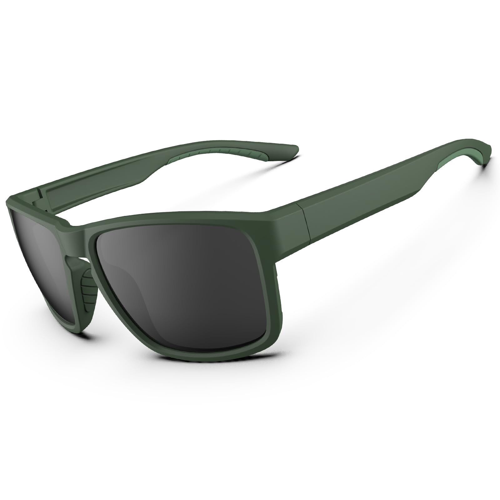 

HAAYOT and Lightweight TR90 Frame Polarized Sunglasses for and Matte Dark Olive Green and Gray Men s Women s Fishing, Hiking, Running,
