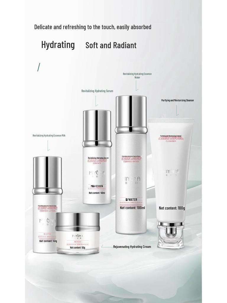 Niacinamid & Arbutin 5-teiliges Hautpflegeset: Hydratisieren, Feuchtigkeit spenden, Aufhellen & Pflege für sonnenverbrannte, strahlende Haut