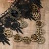 Retro Lace Necklace For Women Heavy Steam Engine Gear Black Collar Gothic Clavicle Chain