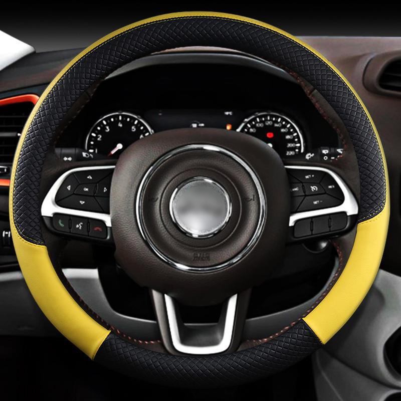 Leather Car Steering Wheel Cover Anti-slip for Jeep Renegade Auto Interior Accessories Interior Details