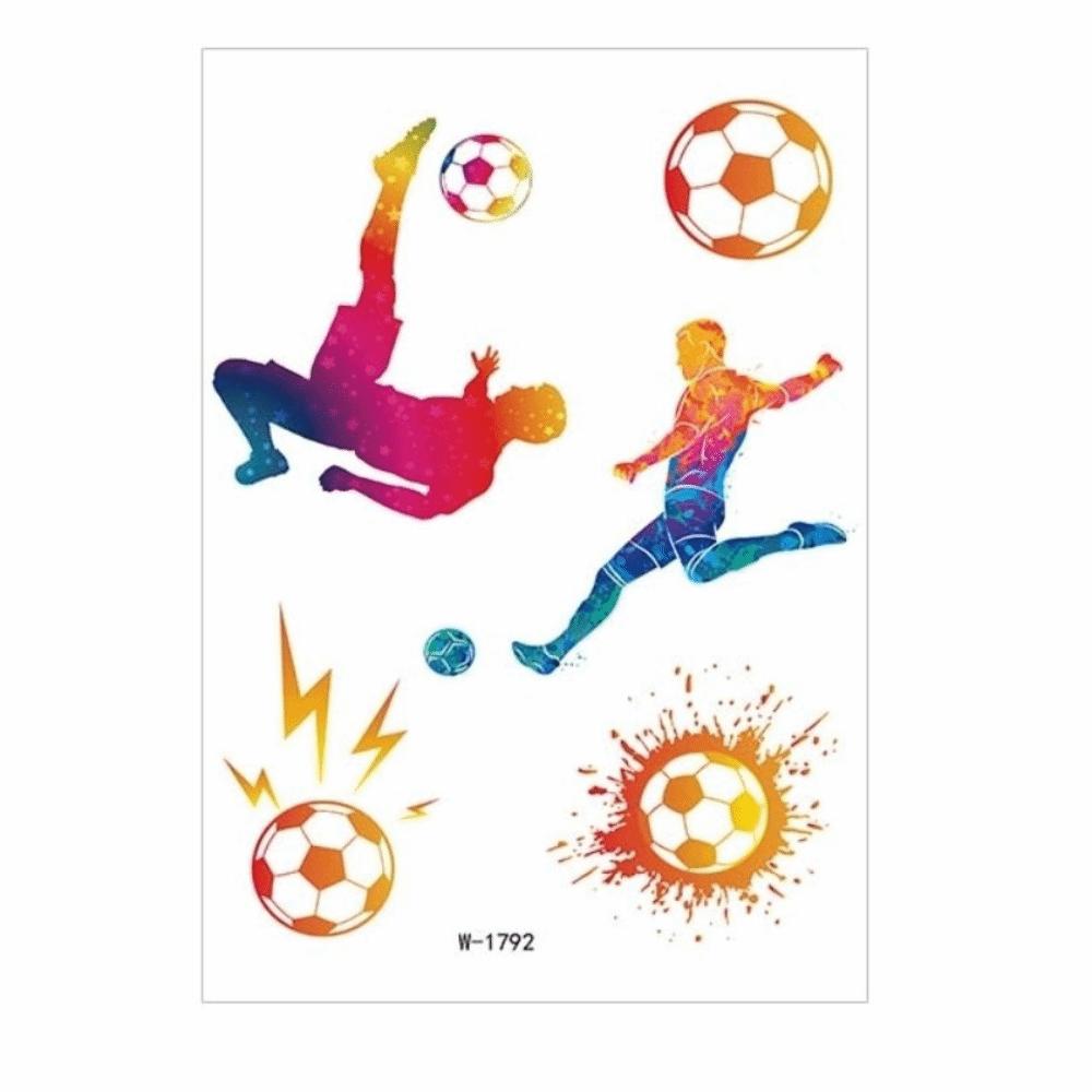 Y2k Spicy Girl Football Tattoo Stickers Featuring Fun Cartoon Ball Instant Decals Abdominal Waist