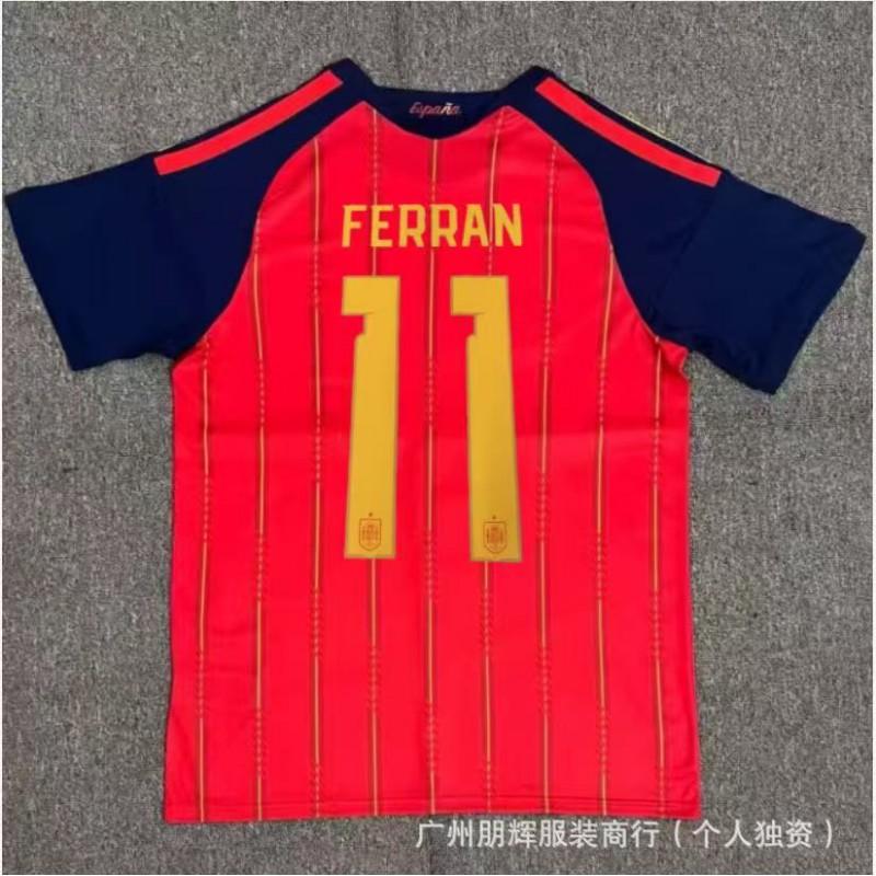 Spain National Team Home Soccer Jersey 2026 Custom Name 19 Yamal Short Sleeve Cycling Men Women