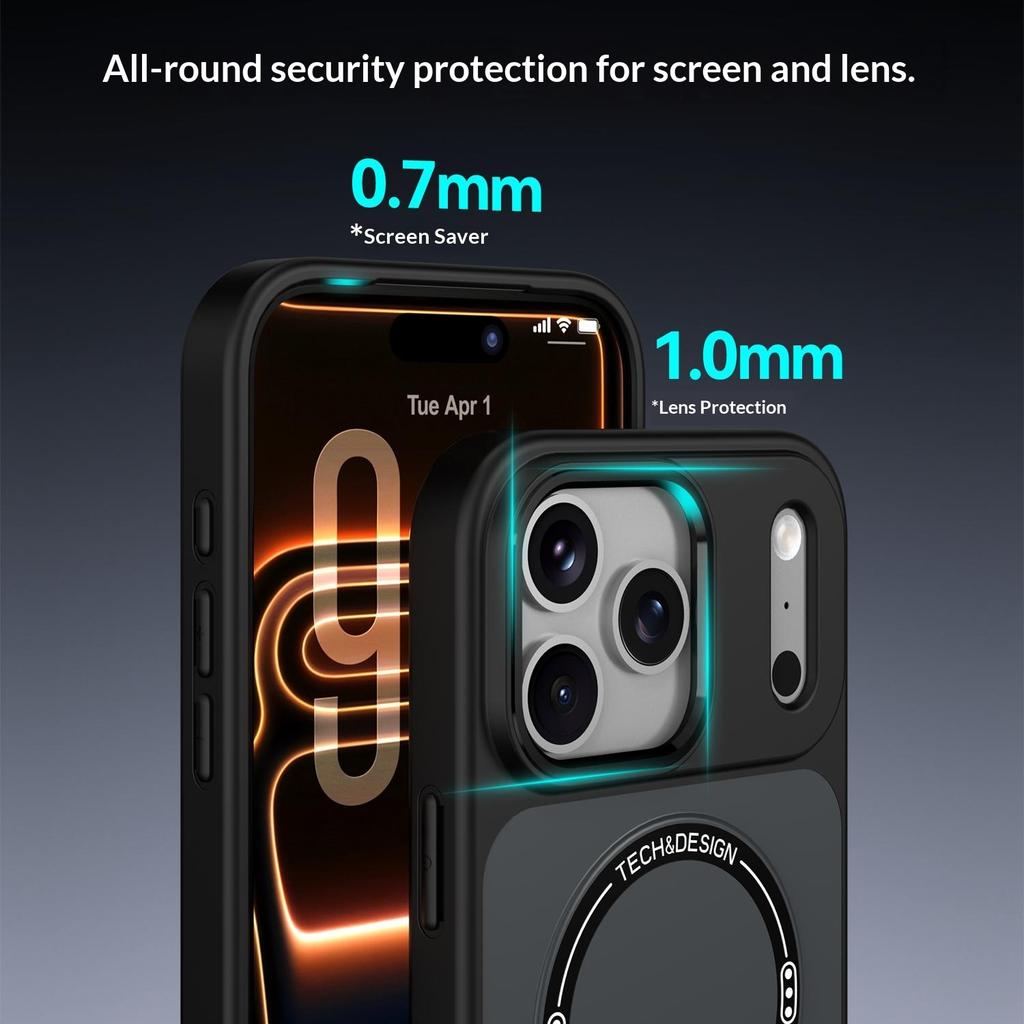 For iPhone 17 Pro Max Case Compatible with MagSafe Foldable Kickstand Shockproof TPU + PC Phone Back Cover