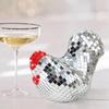 Spiegelkugel Acryl Hühnerfigur Reflektierendes Acryl Sammlerstück Tanzparty Dekoration für Hochzeit Thanksgiving Feiertag