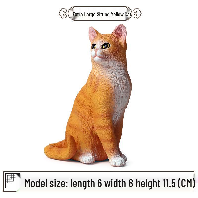 Realistic Exotic Orange Tabby Cat Heart Model Ornament