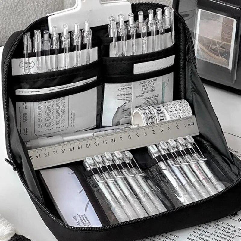 12 Στρώσεων Ανθεκτική στη Βρωμιά Μεγάλης Χωρητικότητας Τσάντα για Μολύβια Αισθητική Πάντα Σχολική Θήκη Σταθερών Ειδών Θήκη Μολυβιών με Φερμουάρ Σχολικά Είδη