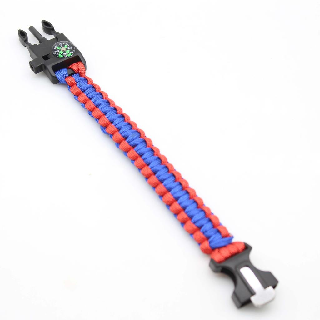Braccialetto di Sopravvivenza in Paracord 5-in-1 Braccialetto da Polso Multifunzionale di Emergenza per Campeggio Escursionismo Avventura