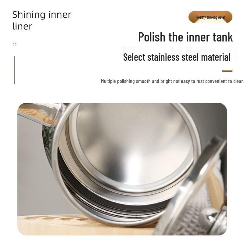 Stainless Steel Kashi Teapot & Coffee Pot with Filter, Cold Water Kettle for Induction Cooker, Light Luxury Design