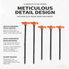 Fluorescent Outdoor Tent Peg 25cm Glow Camping Stakes Heavy Duty Ground Nails for Shelter Hiking Secure Fastening 10pcs