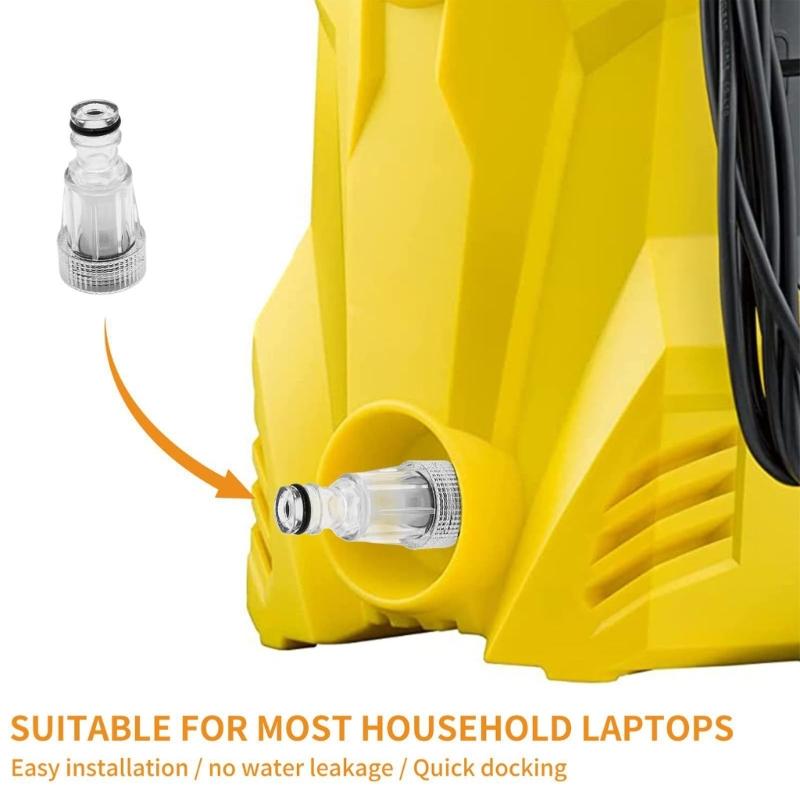 High Pressure Washer Inlet Connector Kit Including Filter Replacement Part for Hassle Release Setups and Longevity