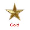 10 Stück 9 Farben Silber Gold Aufkleber Kleidung 5 Sterne Gestickte Applikation Aufbügel-Flicken Für Kleidung Militärisches Motiv Armeebzeichen