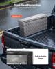 Truck Bed Tool Box, Heavy Duty Aluminum Tool Box with Tread Patterns, Storage Toolbox Chest Organizer with Lock and Key, Ideal for Pickup, Truck Bed,