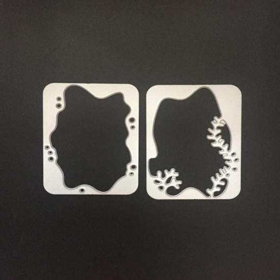 2st DIY Cutting Dies Vatten Gräs Ram Konst Fotoalbum DIY Embossing Stencil