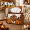 1pc Festive Pilgrim Tradition Tissue Box - Multi-functional Napkin Box,available Made of Durable Polyester, Decorated with Turkey Bird Football, Suita