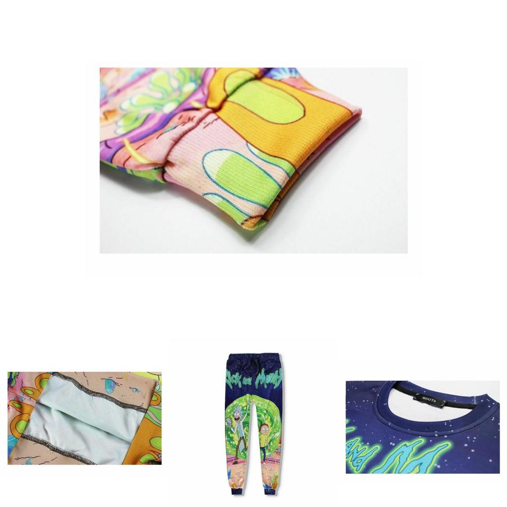 Rick New Fun And Morty Cartoon Galaxy 3d Sweater Hoodie Pants Outfit Tracksuit