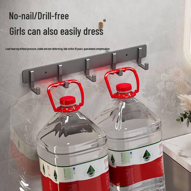Gureide Gray No-Drill 6-Hook Strip
