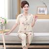 Women's Pajamas Short Sleeve Long Pants Loungewear Button Cardigan Set