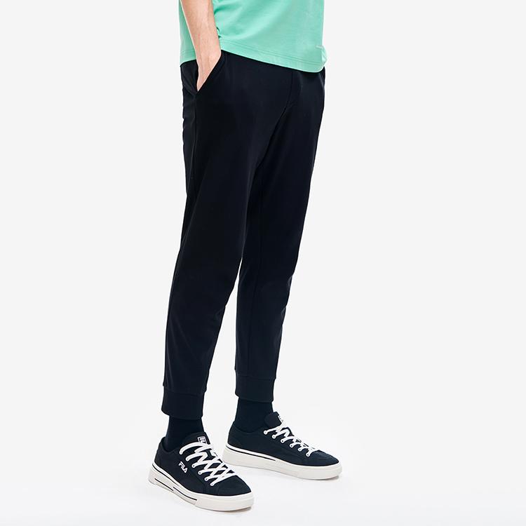 New FILA Knitted Sweatpants Men's Jet Black F11M228605FBK